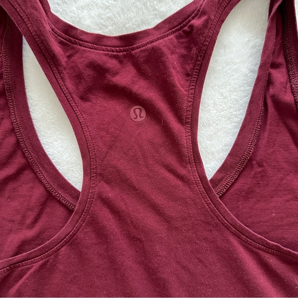 LULULEMON RACERBACK TANK WOMENS SIZE 6 IN  MAROON - Picture 4 of 13
